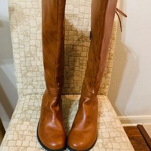 Arizona “CHET” Cognac Riding Boots WIDE CALF